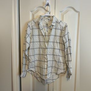 H&M Black and White Button Down Shirt Women’s 2